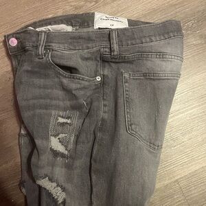 H&M Gray Skinny Distressed Jeans
